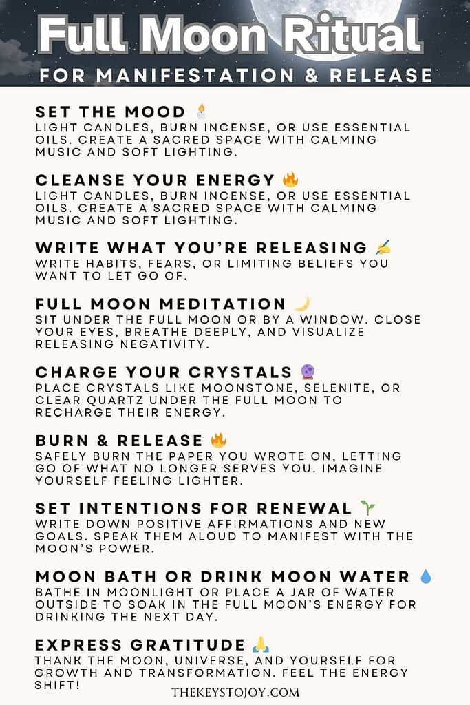 Full Moon Ritual Magic Step by Step Ideas Spells