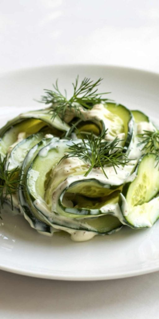 CREAMY Cucumber Salad