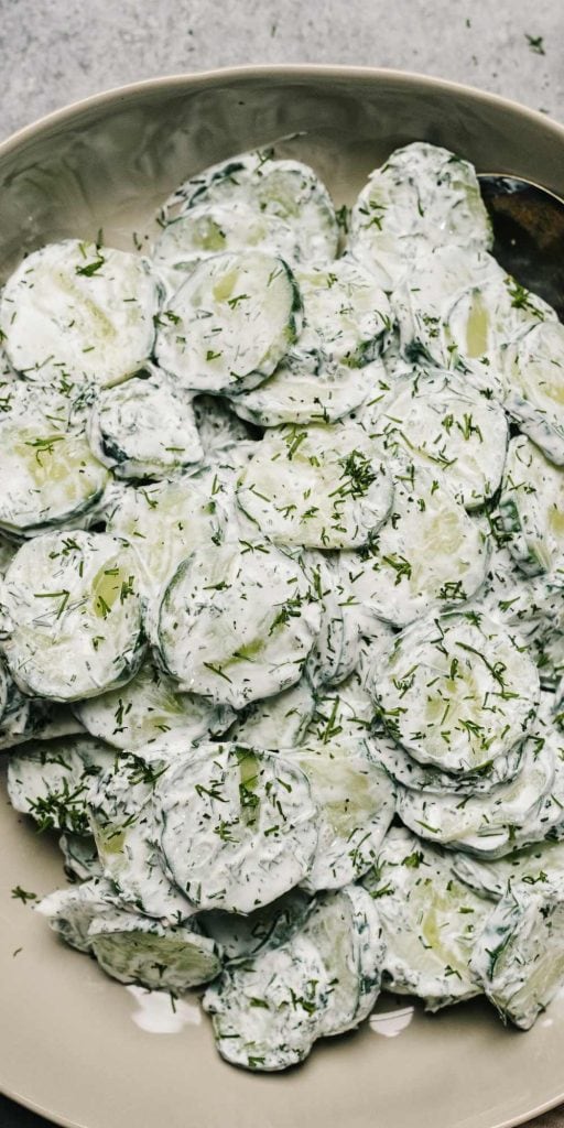 CREAMY dill Cucumber Salad