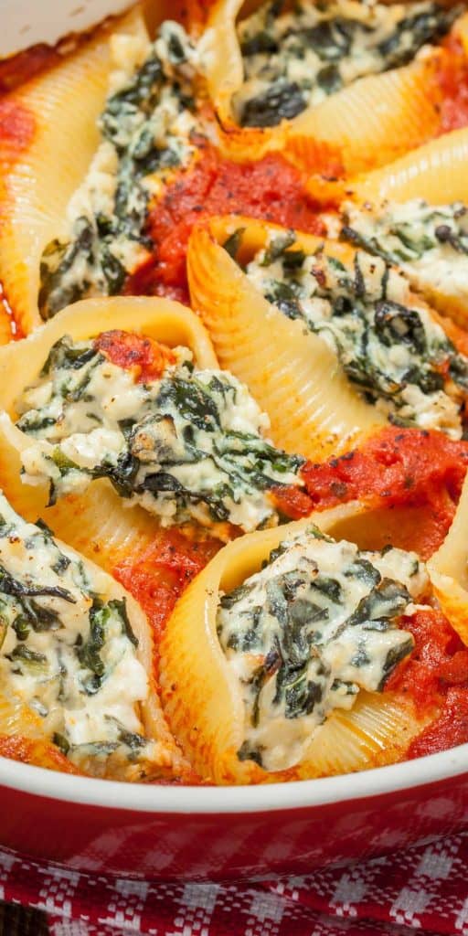 Baked Zucchini & Ricotta Stuffed Shells
