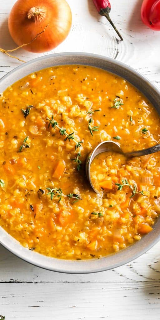 Carrot & Red Lentil Soup