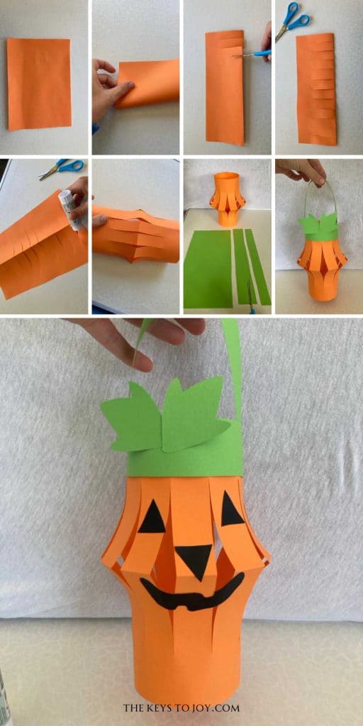 paper pumpkin lantern instructions