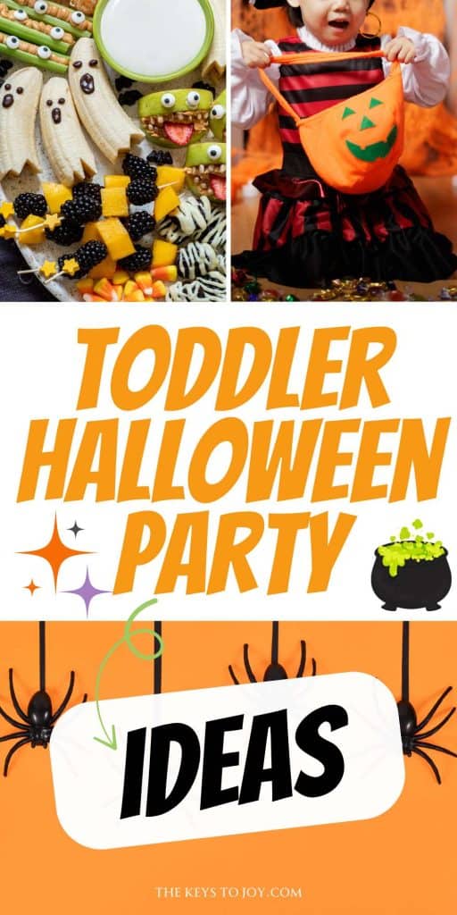 Toddler halloween party collage