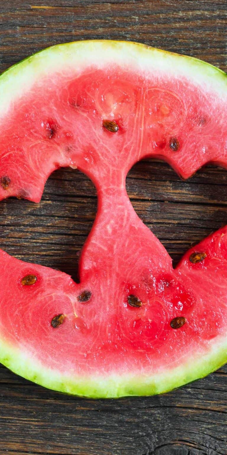 watermelon hearts cut out