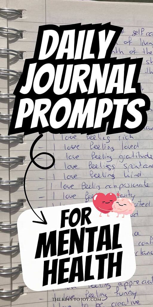 daily journal prompts for mental health