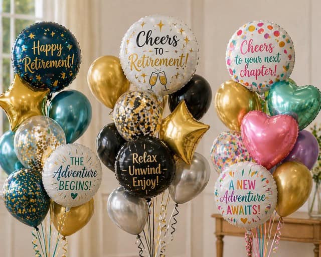 happy retirement balloons