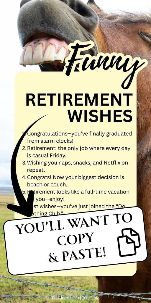funny retirement wishes