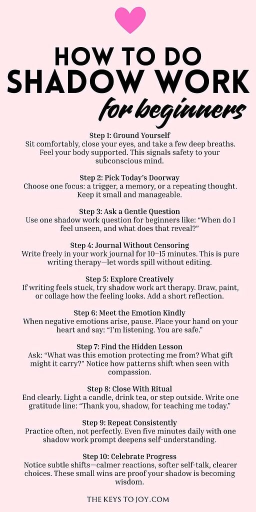 how to do shadow work for beginners