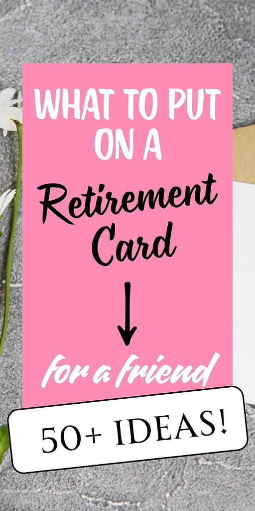 what to put on a retirement card for a friend