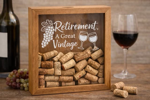 Retirement Wine cork holder frame