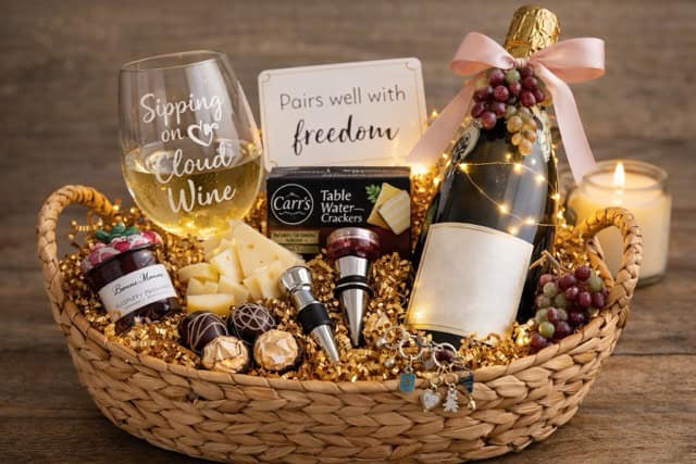 wine down gift basket