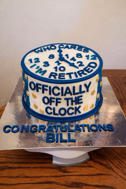 retirement cake