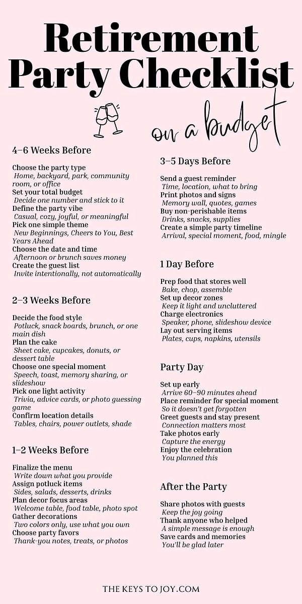 How To Plan a Retirement Party on a Budget That Feels Special