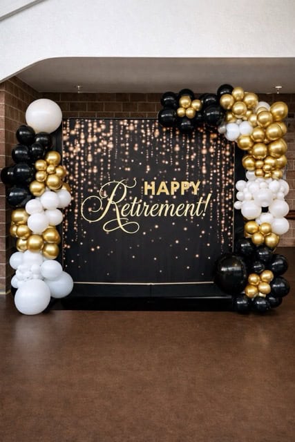retirement party backdrop