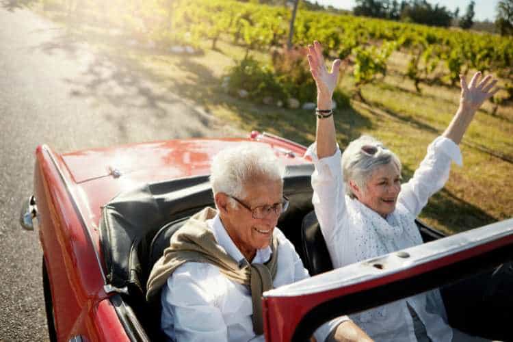 retired people having fun