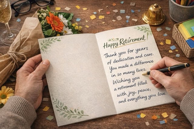 retirement card for teacher