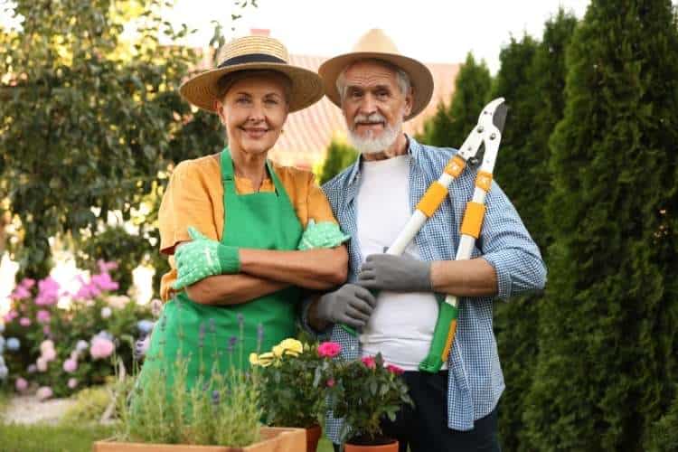 gardening team couple