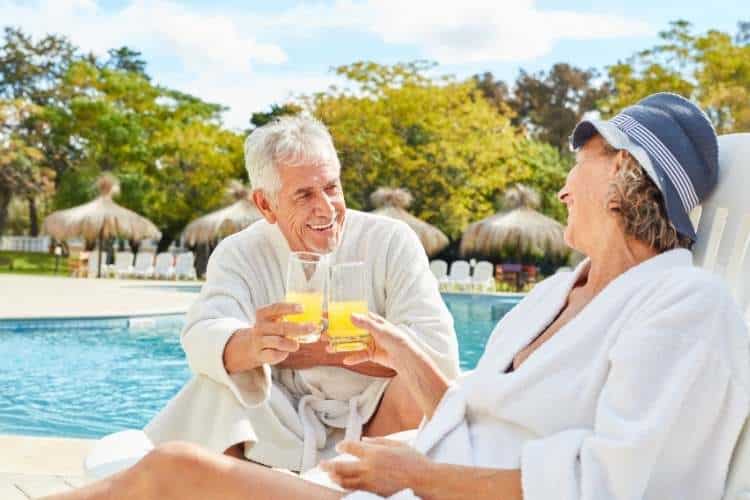 older couple relaxing