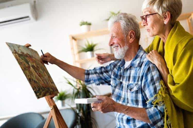 couple over 50 painting