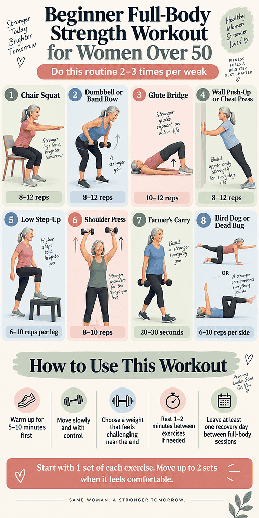 beginner full body strength training for women over 50