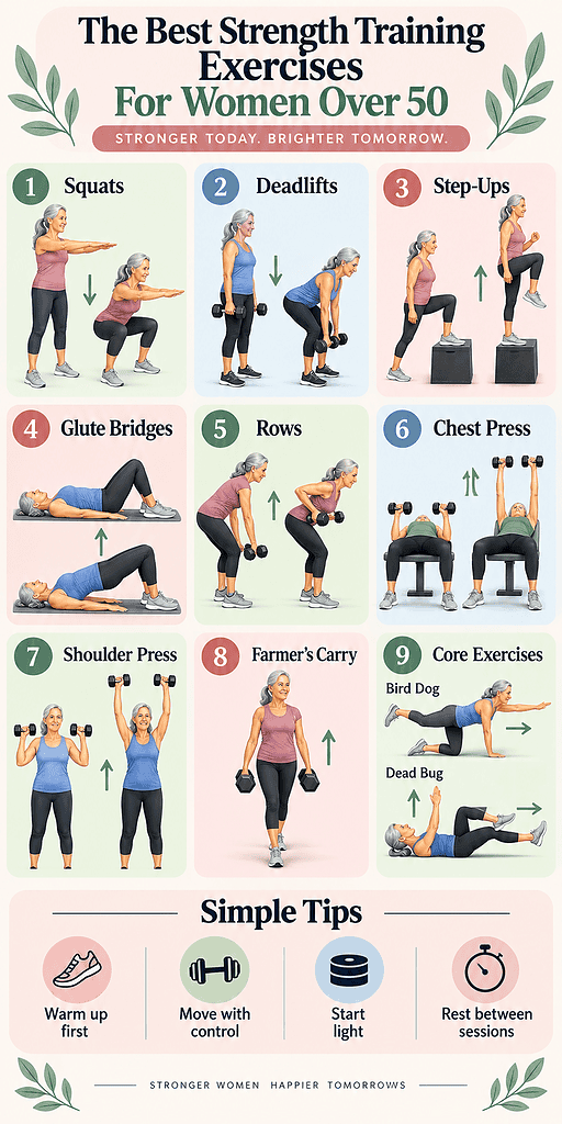 best strength training exercises for women over 50